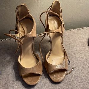 Rose gold shimmer sandal